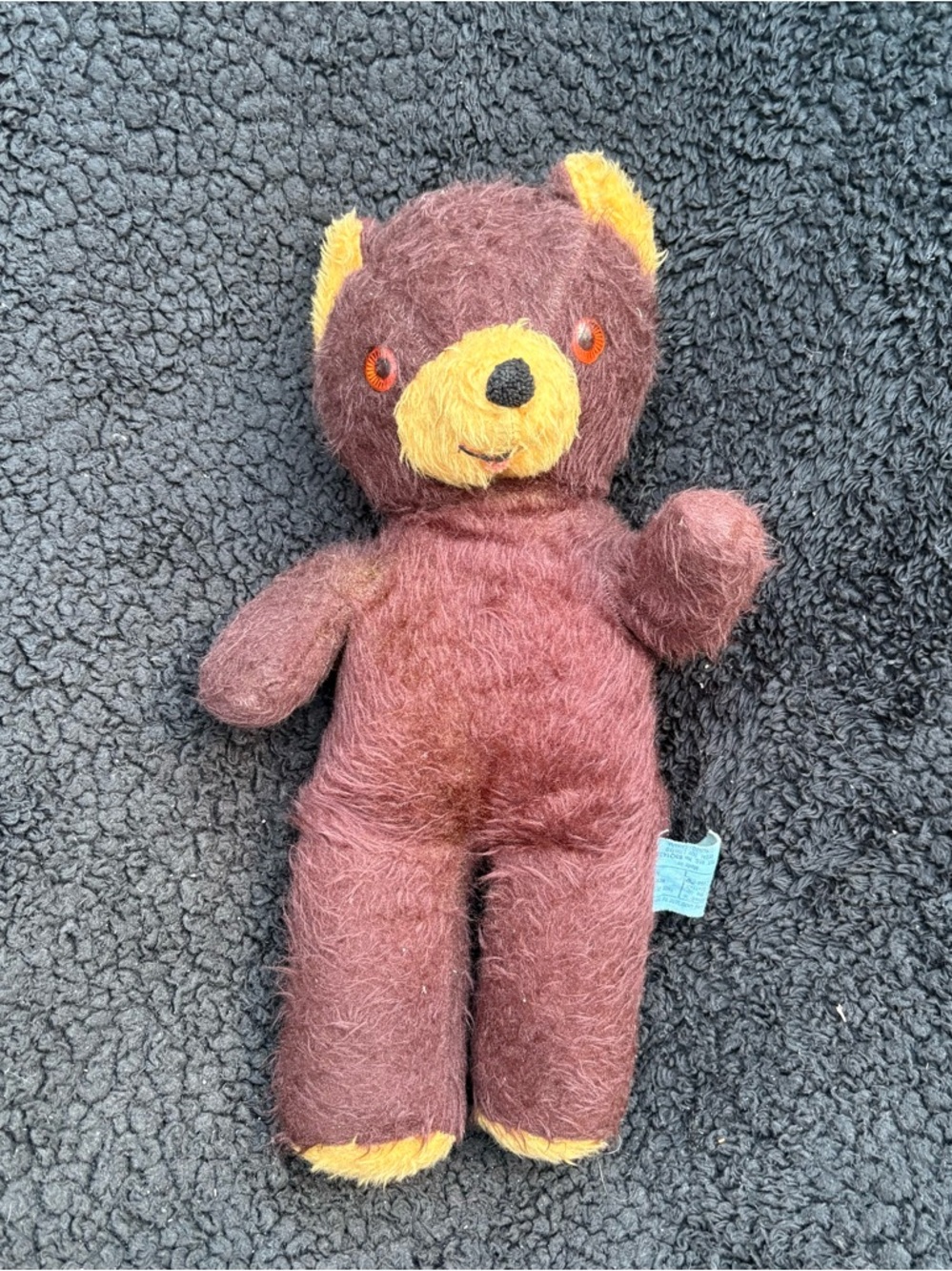 Vintage 1960s Regal Toy Brown Teddy Bear Plush | Made in Canada Retro